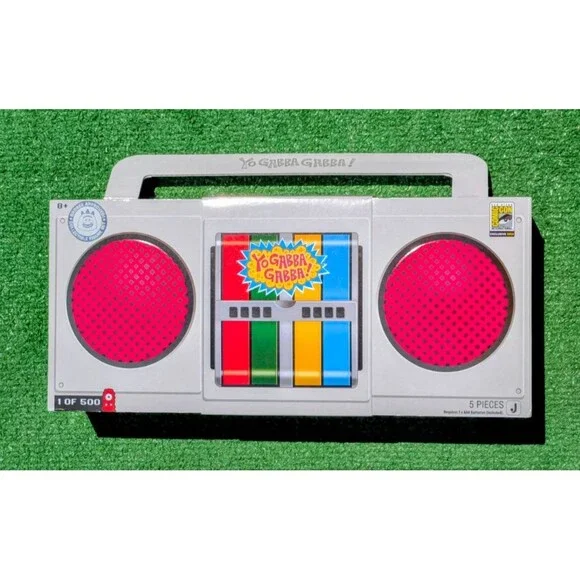 SDCC 2025 Exclusive Jazwares Yo Gabba Gabba Boombox w/Sound 5-Figure Set LE 500 - Picture 3 of 6